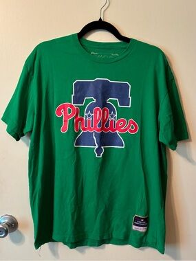 Mitchell & Ness MLB Philadelphia Phillies Liberty Bell Kelly Green Tee T-Shirt